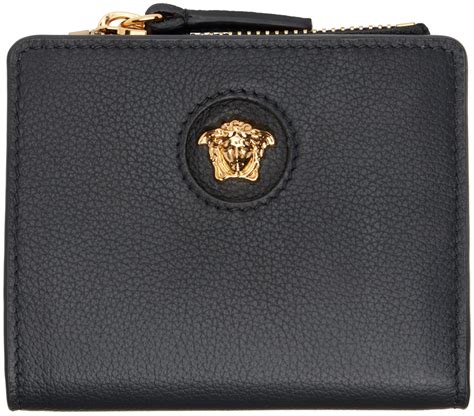 versace zip wallet women with medusa|versace italian wallet.